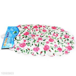 China Manufacturer Floral Ellipse Shaped PVC Non-slip Mat