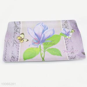 Purple printed melamine fruit/food serving tray