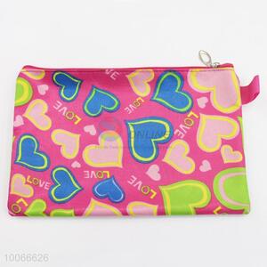 Enviromental Hearts Printed Pen Bag for Students