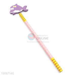 Cute fish engrave craft wooden pencil for use