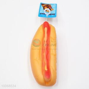 Hot Sale Squeaky Hotdog Shaped Pet Toy for Dog