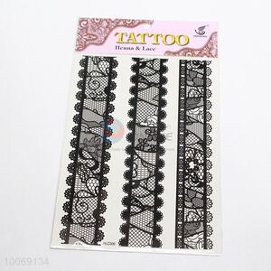 Promotional Lace Stylish Elegant Series White&Black Lace Bracelets Body Art Stickers Temporary Tattoos Sticker