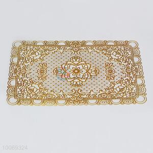 Eco-friendly golden pvc placemat dinner mat