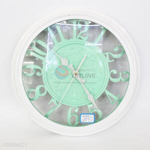 Mint hollow round plastic wall clock