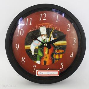 2016 New design funny round plastic wall clock