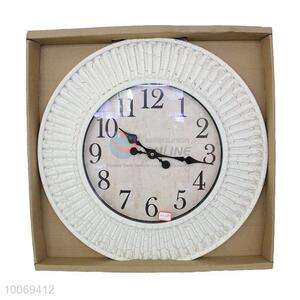 Hot sale white plstic wall clock with crack pattern