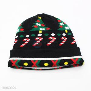 High Quality Acrylic Knitted Jacquard Beanie Hat as Christmas Gift