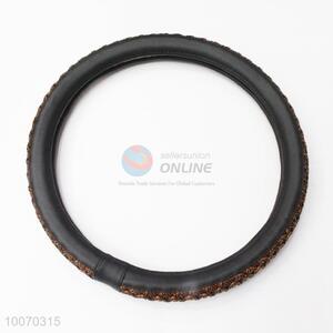 Black PU Car Steering Wheel Cover