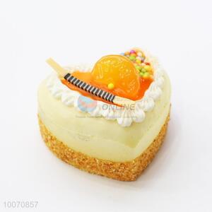 Orange Heart Shaped Cake Fridge Magnet