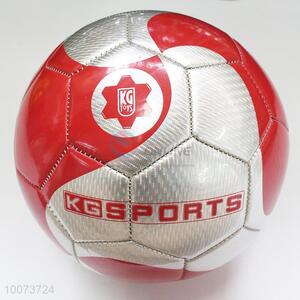 Cool design silver-red NO.5 TP football