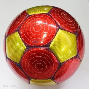 Gold-red NO.5 machine stitched PU football