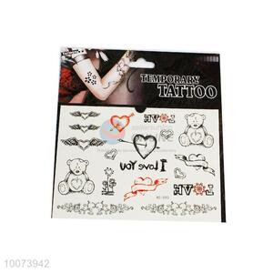 Heart and Bear Temporary Tattoo Stickers