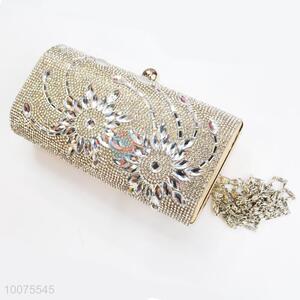 Crystal Flower Pictures Evening Bag Clutch Bag