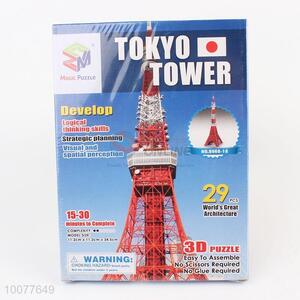 Hot Sale Tokyo Tower Famous Building Magic 3D Puzzle