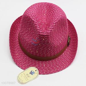 Women Rose Red Beach Summer Sun Hat Panama Hat