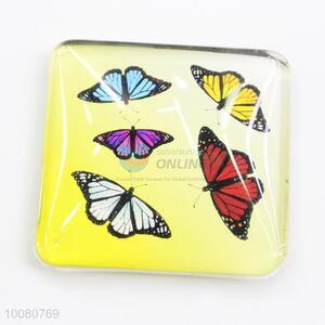 Wholesale butterfly crystal tourist glass fridge magnet