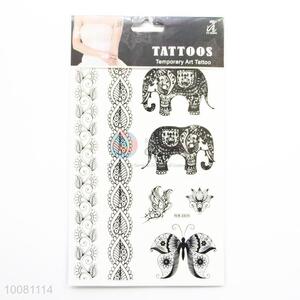 Elephant and Butterfly Temporary Art Tattoo