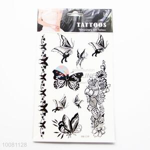 Flower and Butterfly Design Temporary Art Tattoo