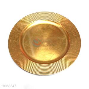 Wholesale plastic big gold round tray