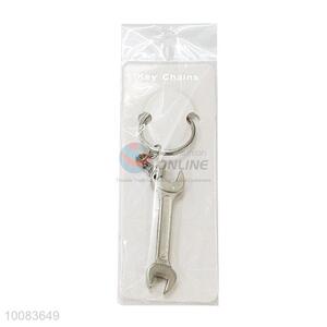 New Arrival Silvery Wrench Shaped Zine-alloy Metal Key Chain