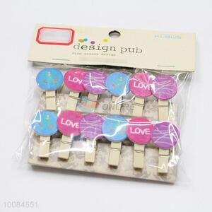 Love wooden decorative photos clips