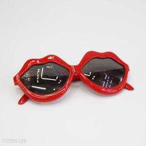 Red lip shaped plastic glasses/glasses for party