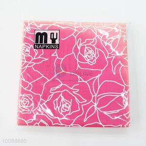 Rose Printed Paper Napkins Festive & Party Tissue