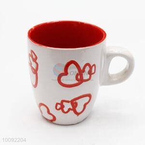 Love felling white background ceramic cup