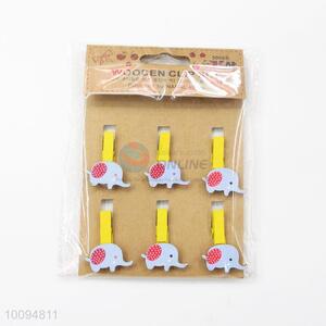 Small elephant shape wood clips