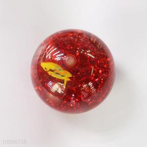 Red Water Bouncing Ball Flash Toy with Fish Toys