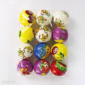 Hot selling fruit printed balls stress ball pu toy