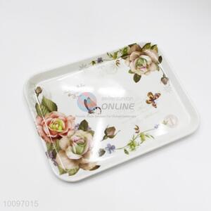 Flowers Pattern Food Grade Melamine Bread Tray