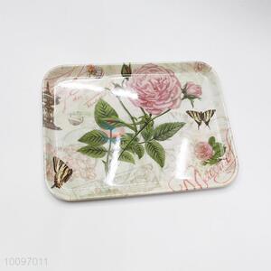 Rose Pattern Food Grade Bread Dessert Tray