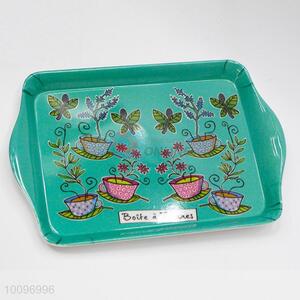 Green Cartoon Pattern Melamine Bread Tray