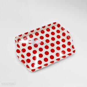 Red Dot Pattern Food Grade Dessert Bread Tray