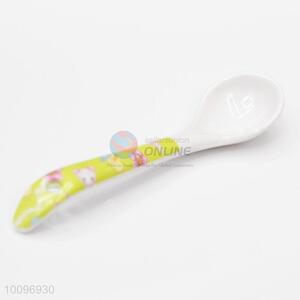 Light Green Short Handle Melamine Meal Spoons