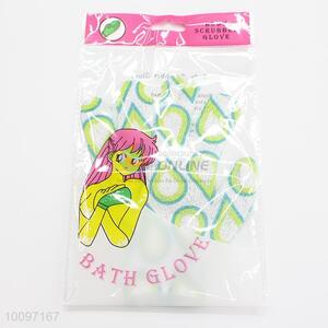 Waterdrop printing bath gloves/exfoliating gloves