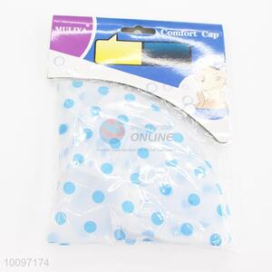 Blue dot printing eva shower cap