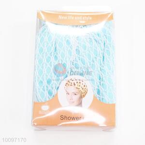 Beautiful blue mesh shower cap/shower hat