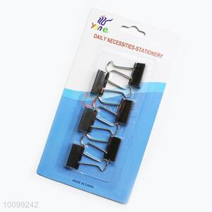 6pcs Black Binder Clips Set