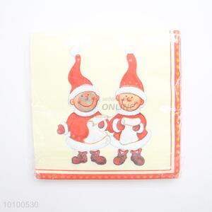 Chirstmas boy printing paper handkerchief/facial tissue