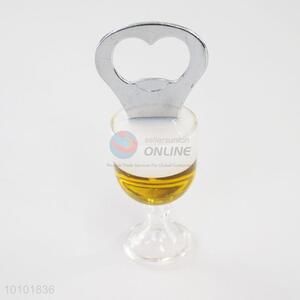 Fashionable wineglass shape bottle opener