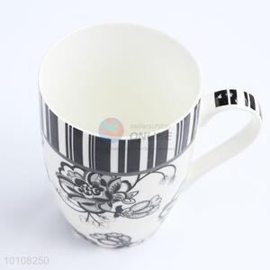 2016 hot sell flower pattern ceramic cup