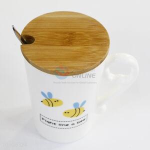 Cartoon Coffee Tea Cup Ceramic Mug with Lid&Spoon