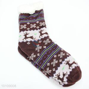 Factory sale men brown sock