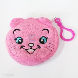 Portable pink cat coin wallet/coin holder