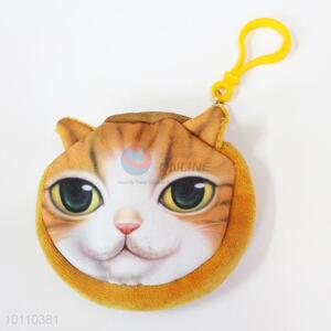 Lifelike yellow cat printing coin purse/coin holder