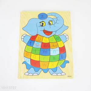 Elephant shaped letters children puzzle