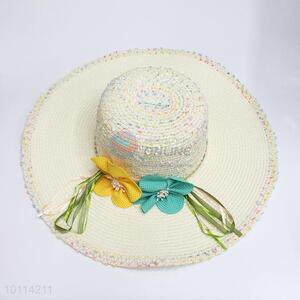 Vacation Style Women Summer Flower Beach Hat