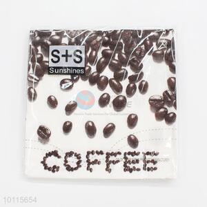 Latest simple white napkin with coffee bean